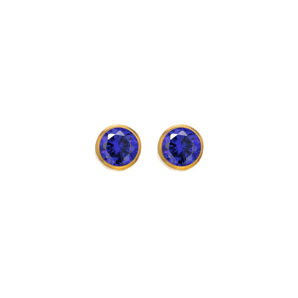 Simple Crystal Stud Earrings Fashion Women December Birthstone Colorful Diamond Earrings for Girls Gift