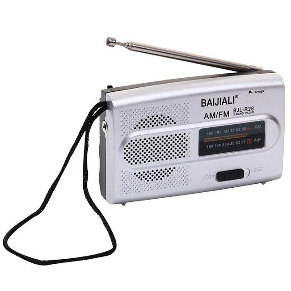 

Радіоприймач на батарейках Кишеньковий ретро-радіо Нове AM FM радіо сірий