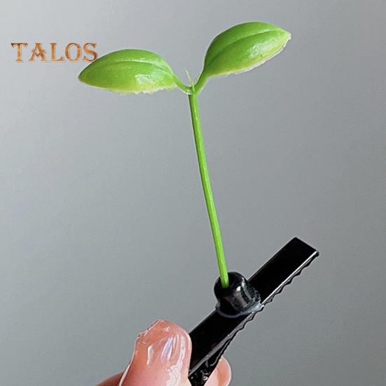 20/30/50Pcs Funny Bean Sprout Hair Clip Set Spring Design Anti-slip Realistic Style Green Plant Hairpins Hair Accessories