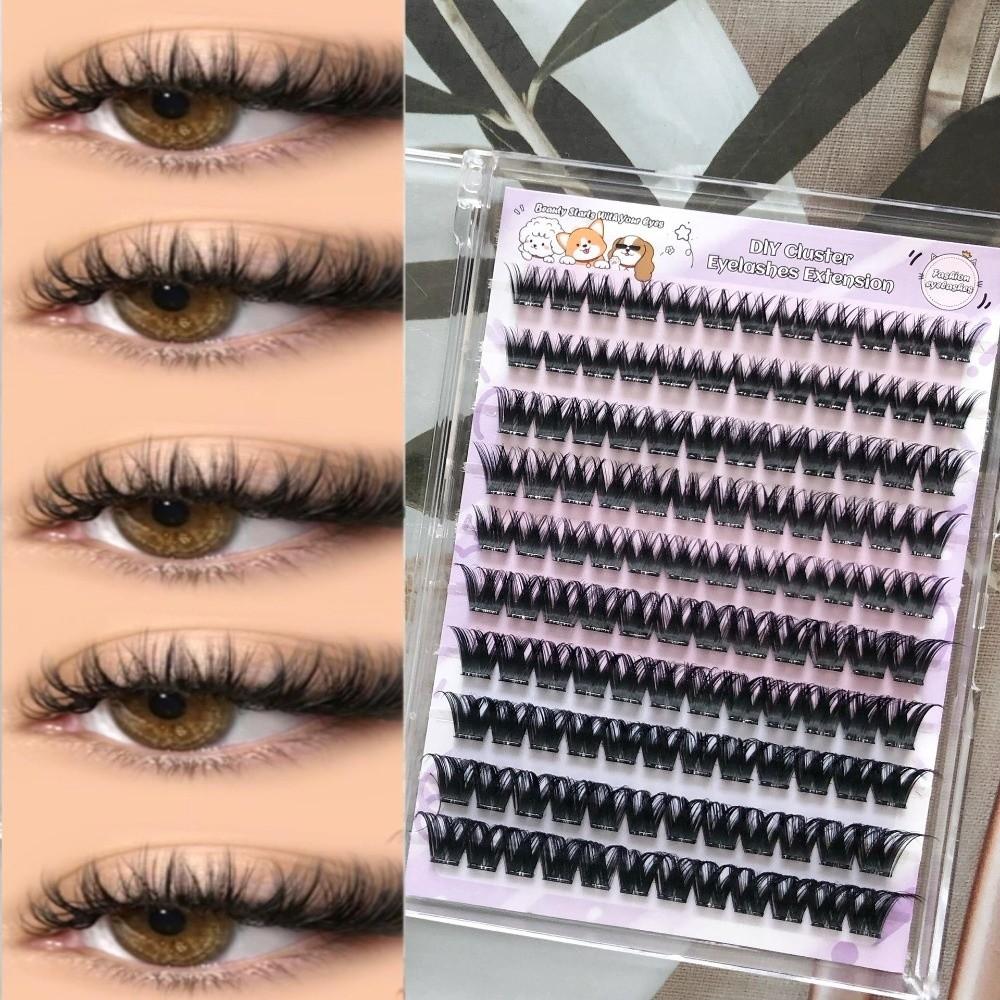 10/20/32Rows 12-16MM Thick Grafting Fake Eyelashes Curvature D DIY Lashes Extension Daily