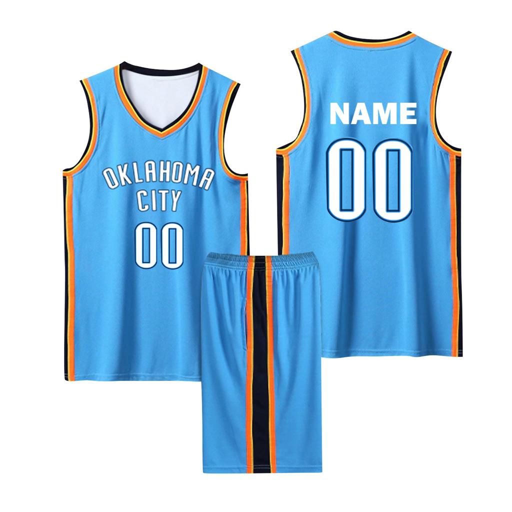 Basketball Name/NumberCustom Clothes Kids Basketball Suit Classic Tops + Pants Basketball Jerseys Suit Set