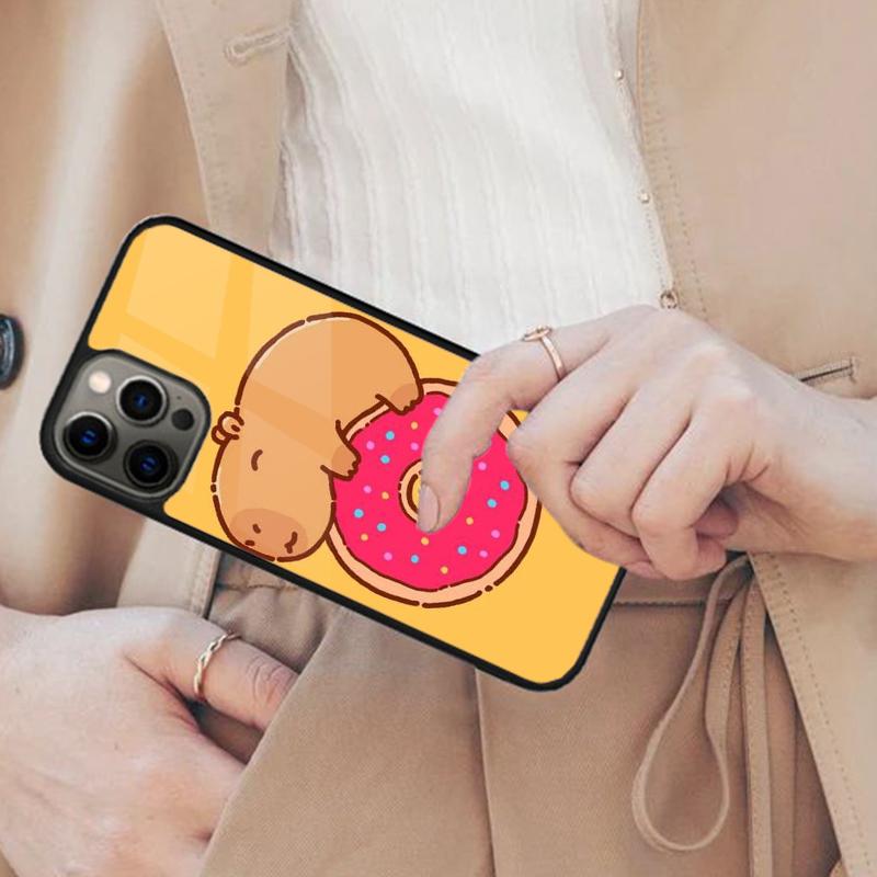 Capybara cute seamless pattern Magnetic Phone Case For APPLE iPhone 17 Air 16 14 13 12 Pro Max 15 Plus Wireless MagSafe Cover