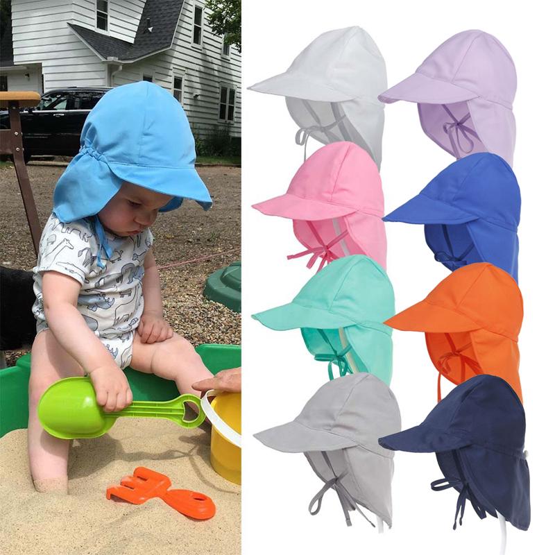 1PC Breathable Mesh Quick-drying Cap Baby Children's Sunscreen Visor Hat Travel Beach Headwear Outdoors Summer