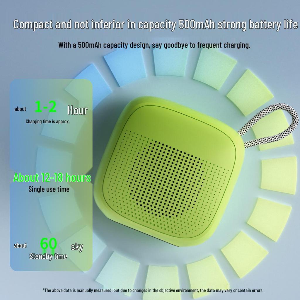 BT60 Outdoor Portable Bluetooth Speaker, Macaron Colors, Voice Broadcast, Long Battery Life, High Volume