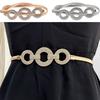 Rhineston Designer Chain Belt Elastic Stretch Waistband Fashion Women Belts  Dress Decoration