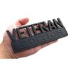 2pcs VETERAN Edition Decals Car Sticker 3D Raised Letter Emblem Black Matte