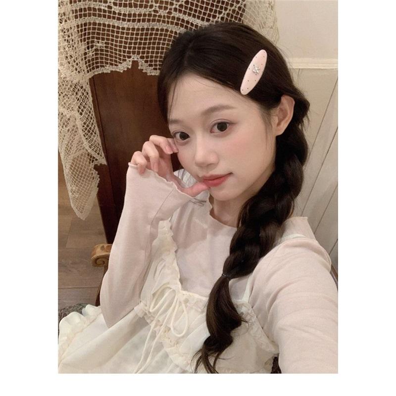 Ballet Style Silver Rhinestone Bow Hair Clips Retro Elegant BB Clip Sweet Girls Bangs Broken Hair Side Hairpin Hair Accessories