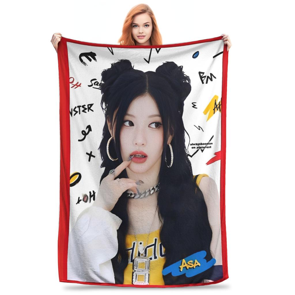 Babymonsters KPOP Flanellen Deken Geweldige Plaid Dekens voor Thuis 200x150cm Spreien,