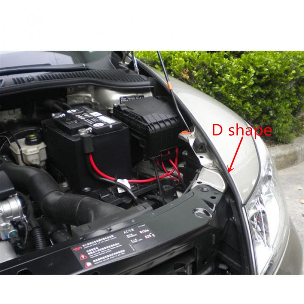 4M Large D-Type Car Door Weather Seal Hollow Strip Rubber Trim Weatherstrip