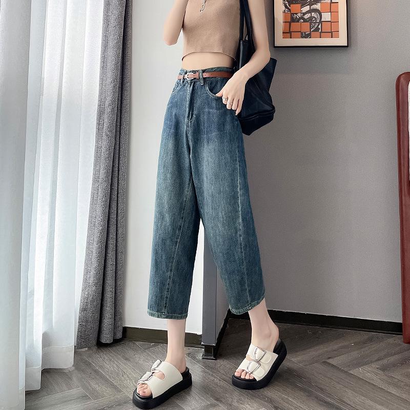 

Джинсы-морковки с высокой талией свободного кроя больших размеров для женщин – Осенняя коллекция 5XL синий