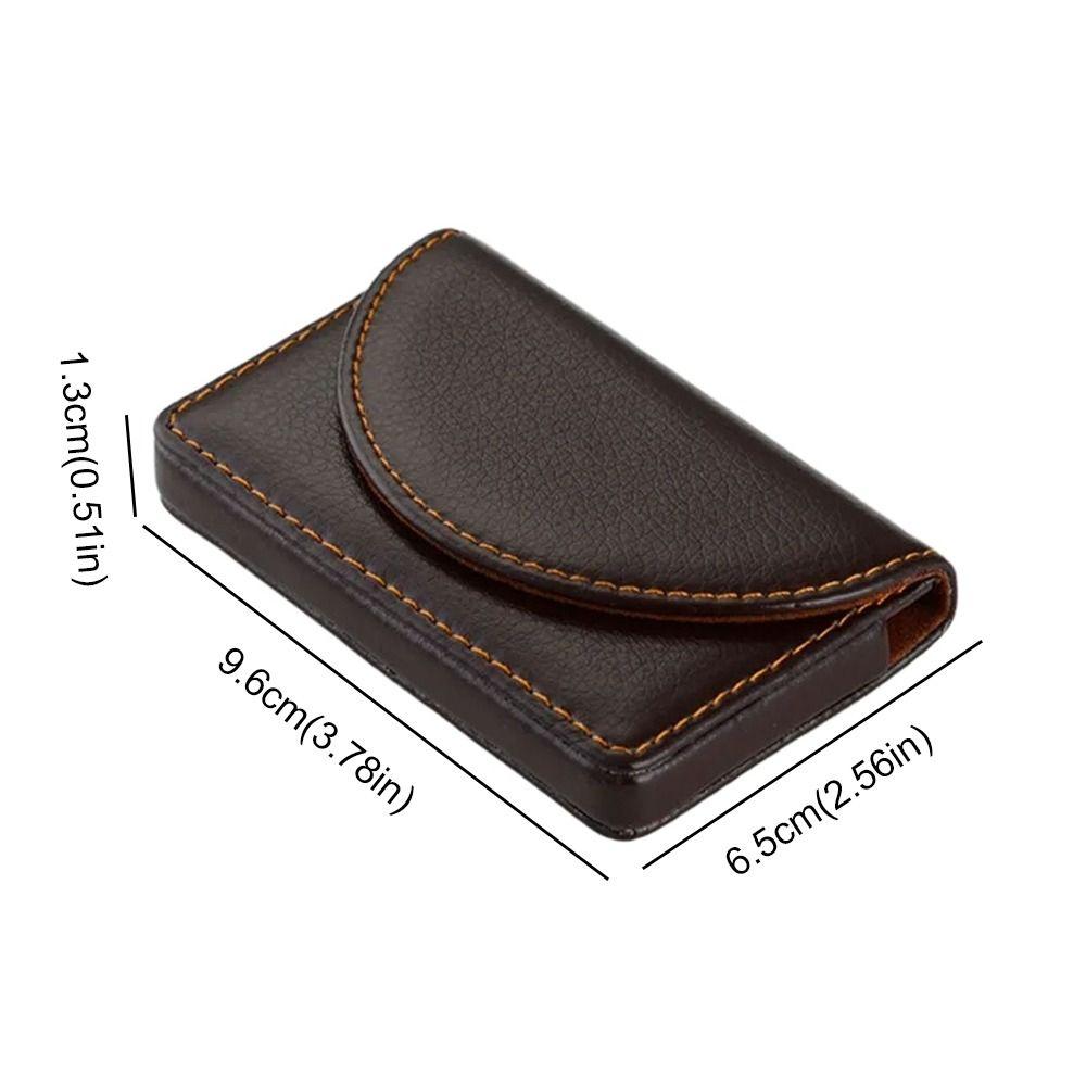 Magnetic Buckle Business Card Holder High Quality ID Card Holder Fashion PU Leather Card Case  Gift