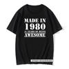 Funny Made In 1980 41 Years Of Being Awesome Birthday Print TShirt Cotton T Shirts Men Slim Fit Fashionable Tops Shirt