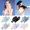 New Riding Gloves Female for Sun for Protection Thin Short Outdoor Ice Silk Anti-UV Anti-Skid Elastic Gloves