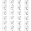 Adhesive Wall and Ceiling Hooks - AIMOONSA - Pack of 24 - Stainless Steel - Transparent - Waterproof 10 Kg
