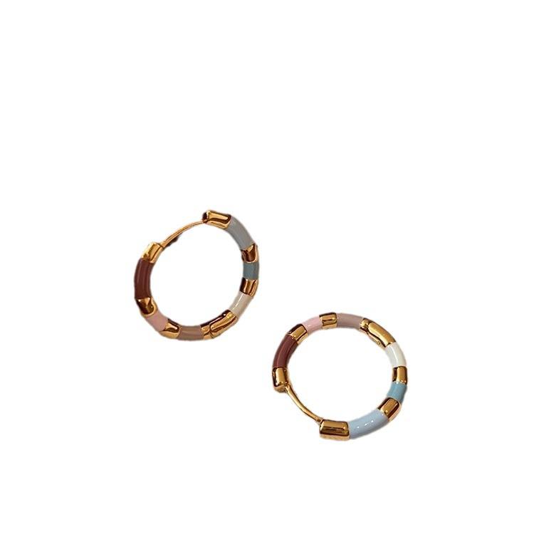 Colorful Dopamine Drip Hoop Earrings - Summer 2024 Luxury Style for Women