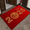New Year Door Mat Snake Year Door Mat Festive Entryway Water Absorbent Non-slip Foot Mat Entry Door Red Carpet