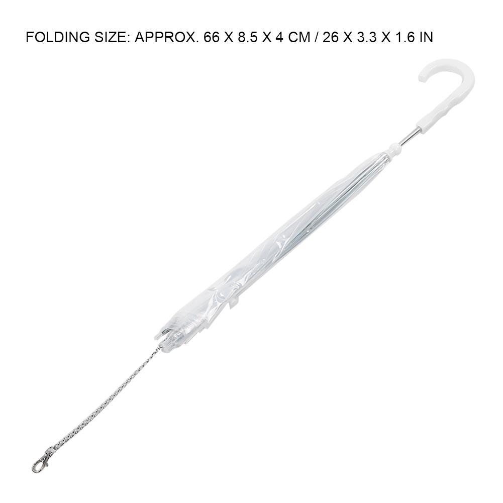 Innovative Pet Umbrella Dog Cat Umbrella with Pulling Cable Chain for Rain Walking UseTransparent