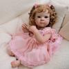 Lively 18 Inch Reborn Baby Girl Dolls Bettie Full Vinyl Body Newborn Babies Doll Realistic Implanted Curly Hair Baby Doll Toys for Kids Birthday Gifts