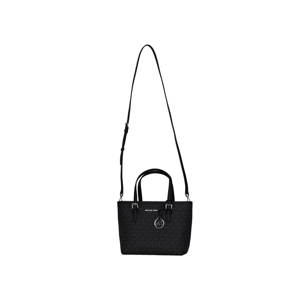 Michael Kors Jet Set Monogram Vintage PVC Tote Bag Women Tote Black 35T9STVT0B-BLACK