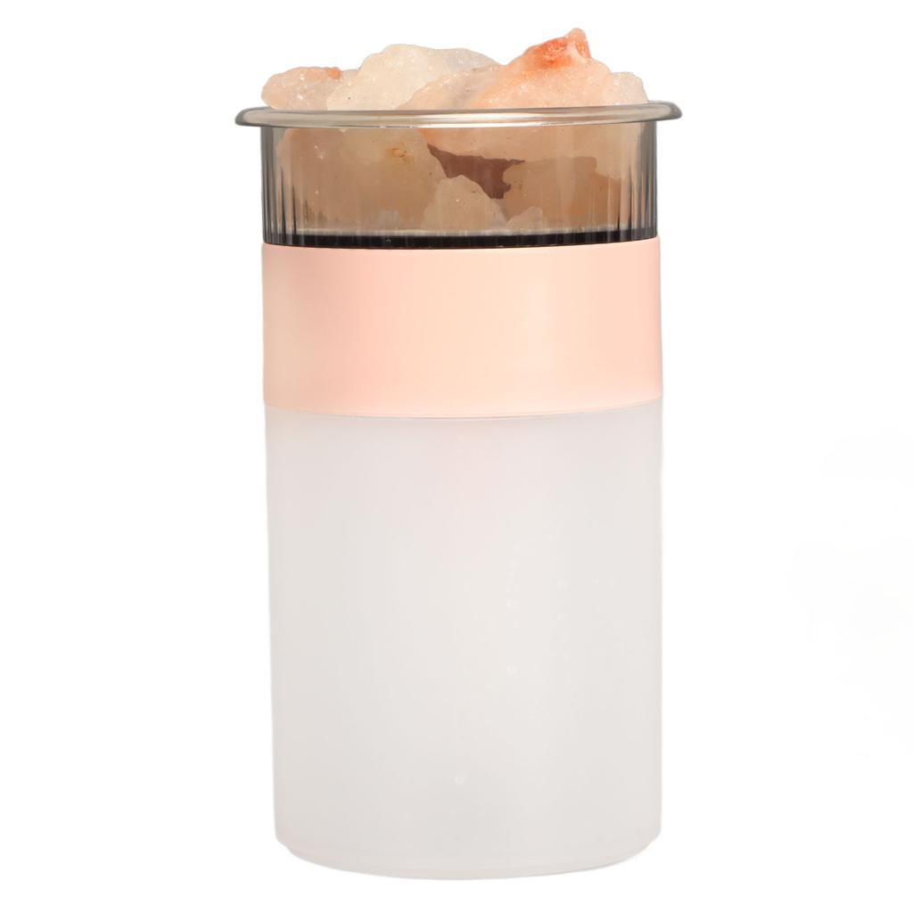 Rock Humidifier Fine Mist Colorful LED Lights Plug and Play Diffuser for Bedroom 250ml 5V 1A Pink