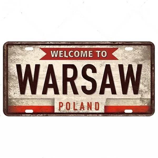 Vintage Berlin Madrid New York Paris Country City Stil Platte Metallschild Plakette Blechschild Man Cave Bar Club Poster Dekoration