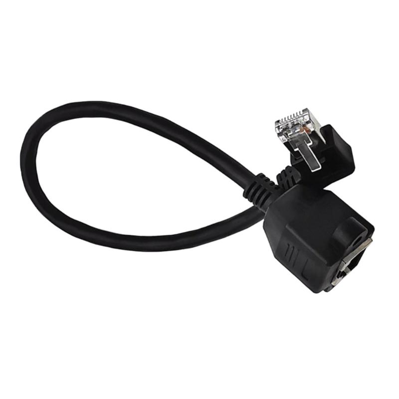 RJ45 Ethernet Extension Cable with Space Saving 90Degree Designing Cord Left/Right/Up/Down Elbowed Line
