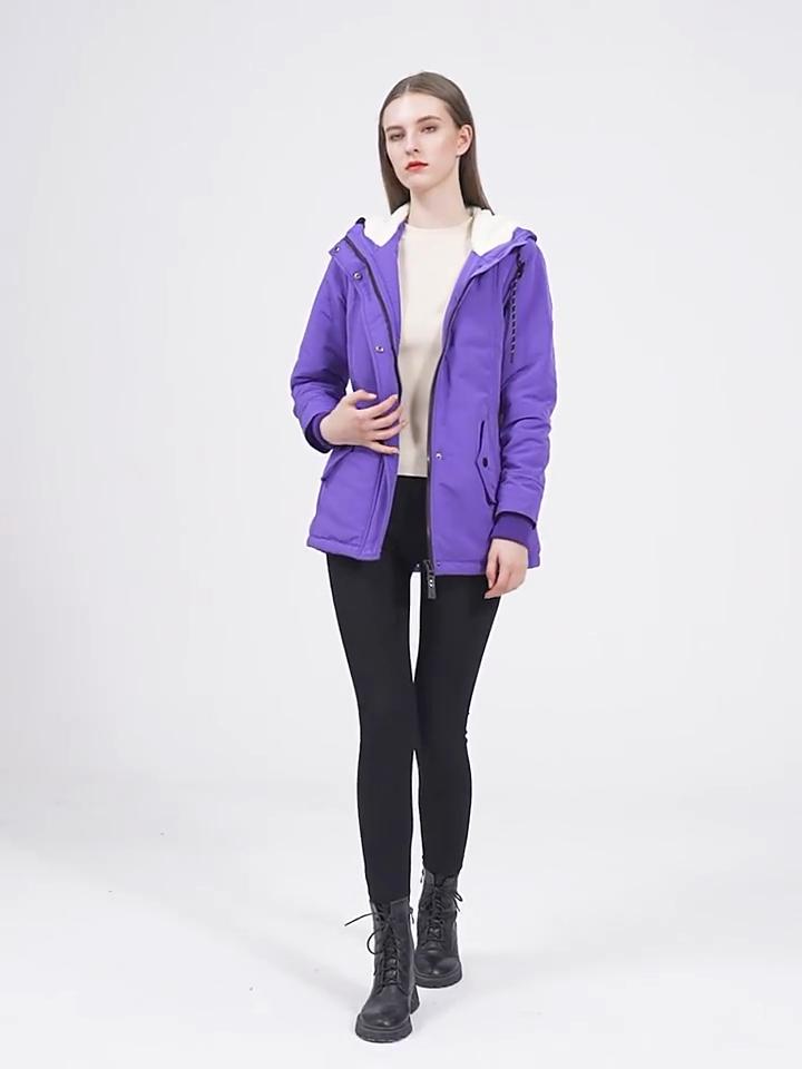 Parka Autumn and Winter Women's Lambskin Cotton Coat Thickened Fleece Cotton Jacket