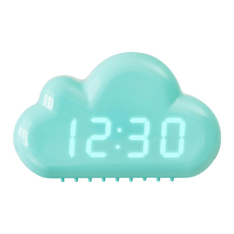 

Creative Cloud Sound Control Led Clock Bedside Snooze Small Alarm Clock Student Luminous Electronic Clock