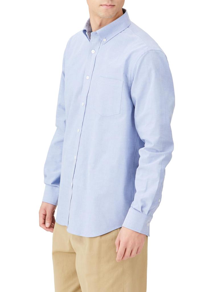 Neutralworks Long Sleeve Standard Oxford XL Button-Down Shirt, Unisex, KSU34144, Blue,