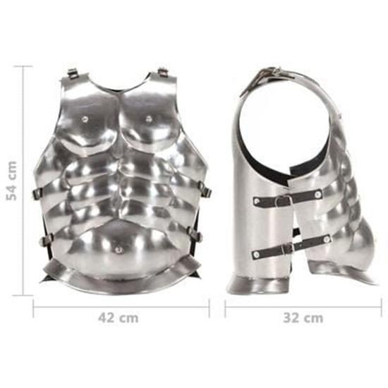 Replika kamizelki kuloodpornej rzymskiego żołnierza LARP ze stali srebrnej