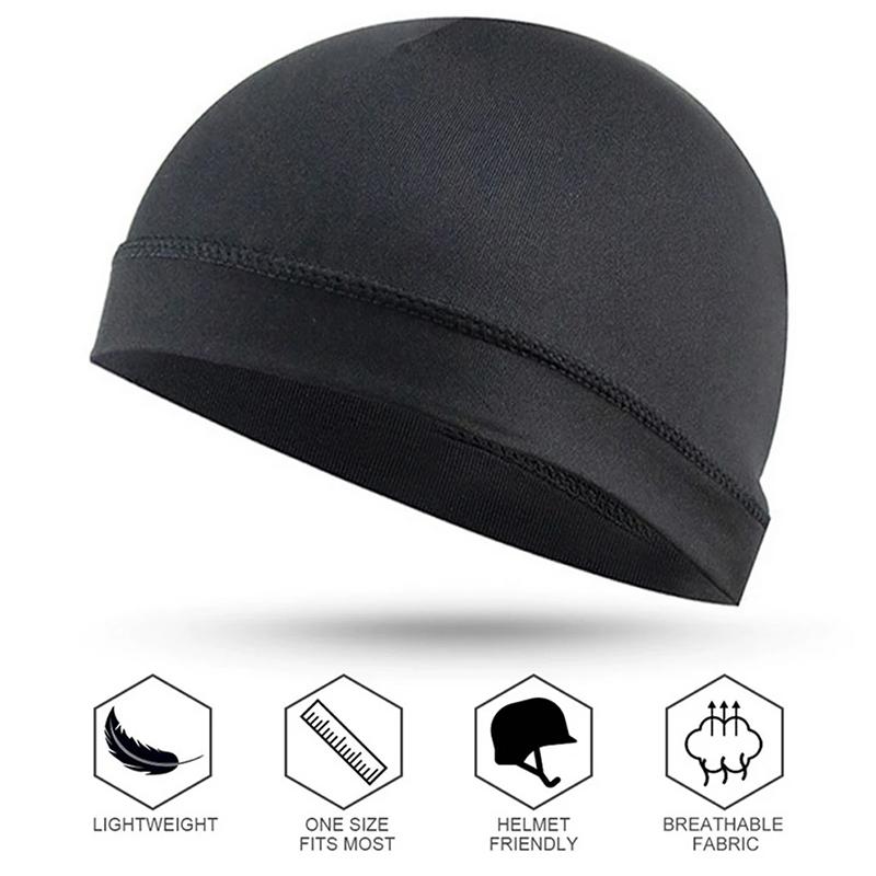 1Pc Polyester Unisex Helmet Summer Inner Cap Anti-sweat Quick Dry Bike Sports Hat Anti-UV Cycling Cap Motorcycle