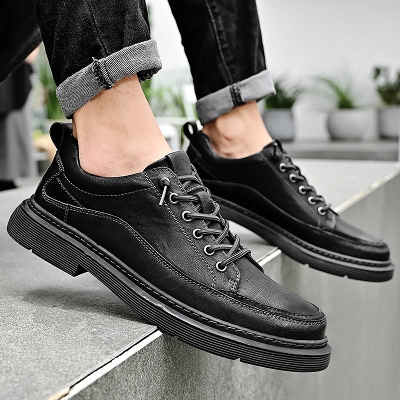 Sapatos masculinos de grife italiana, sapatos casuais de negócios, sapatos masculinos formais britânicos, sapatos de trabalho à prova d'água de alta qualidade para áreas externas