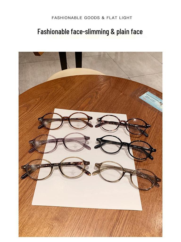 Zhang Jingyi Women's Round Nerd Glasses: Super Light, Anti-Blue Light, Prescription-Ready.