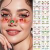 10Pcs Elk Christmas Makeup Stickers Santa Claus Face Makeup Patch  Christmas Celebration