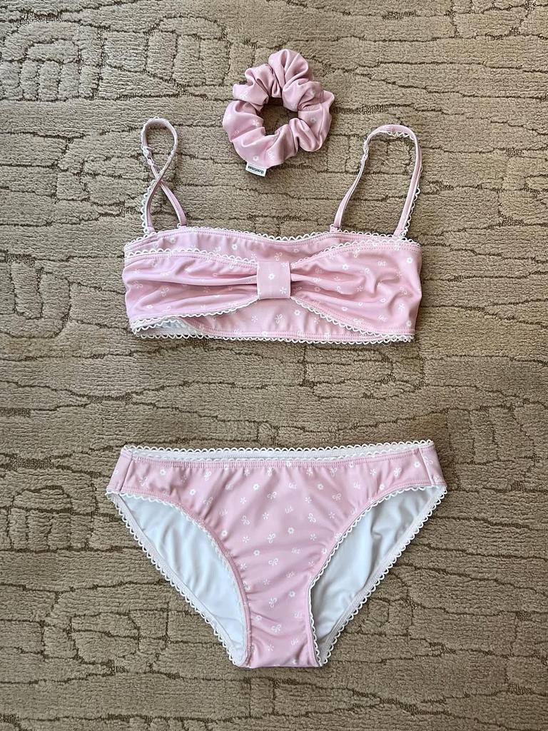 Women's Sexy Printed Sleeveless Halter Triangle Bikini with Chest Pads - Tight-Fitting Two-Piece Swimsuit.