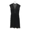 Short Sleeve Long Dress Black Fringe Women Used