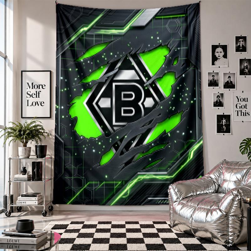 Borussia Mönchengladbach Wall Tapestry Home Decor Wall Hanging Cloth for Bedroom Living Room Background