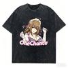 High School DxD Washed T-shirt Plus Size Unisex personality Clothes New Model Year round clothing Washed Vintage Loose Couples