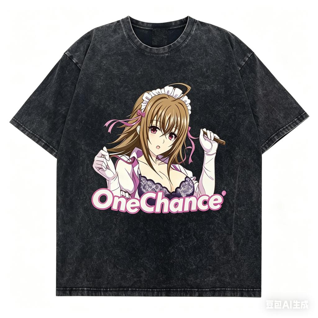 High School DxD Washed T-shirt Plus Size Unisex personality Clothes New Model Year round clothing Washed Vintage Loose Couples