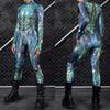 3D Digitaltrykk Sceneopptreden Kostymer Voksne Halloween-arrangementer Karneval Temafest Cosplay Antrekk Latespill Jumpsuit