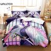 3D Print Kochou Shinobu Bed Linen Anime Demon Slayer Bedding Set 200x200 Teens Boys Twin Single Queen King Full Duvet Cover Sets Tool