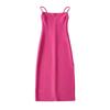Kendou French sexy one-word collar high waist slim side split suspender medium and long dress hip skirt women