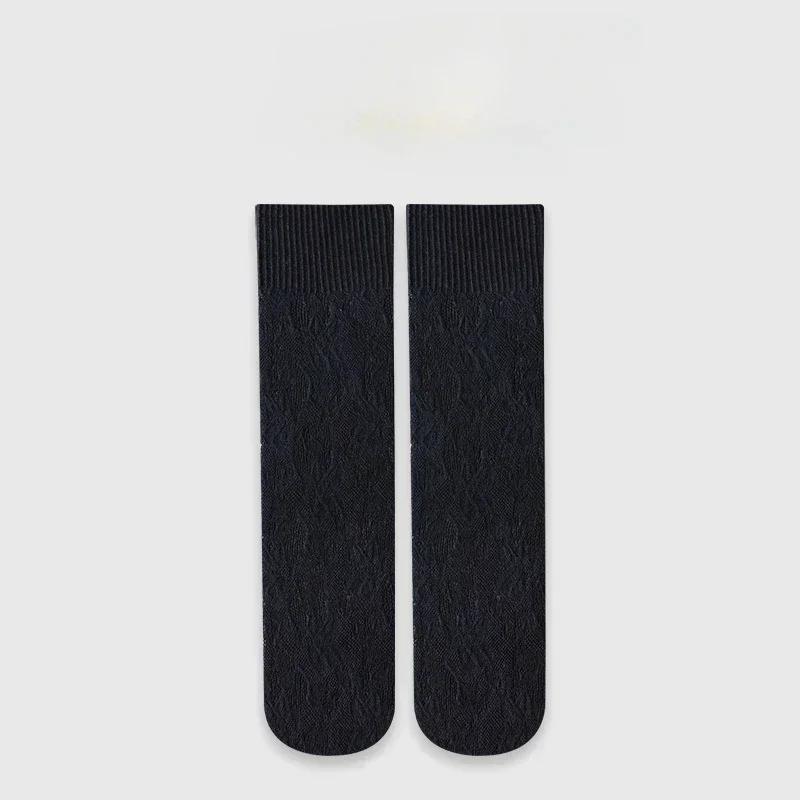 Lace Thin Calf Sock for Kids Girl Simplicity Chic Floral Heart Children's Sock Nylon Elastic Mesh Breathable School Sock