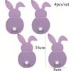 4Pcs Knives Forks Rabbit Rabbit Bags Colorful Nonwoven Bag for Happy Easter Home Party Decor Knives Forks Holder Kids Gifts