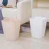 Small Waste Basket Trash Can Large Capacity Solid Color Easy To Clean Indoor Outdoor Plastic Garbage Bin