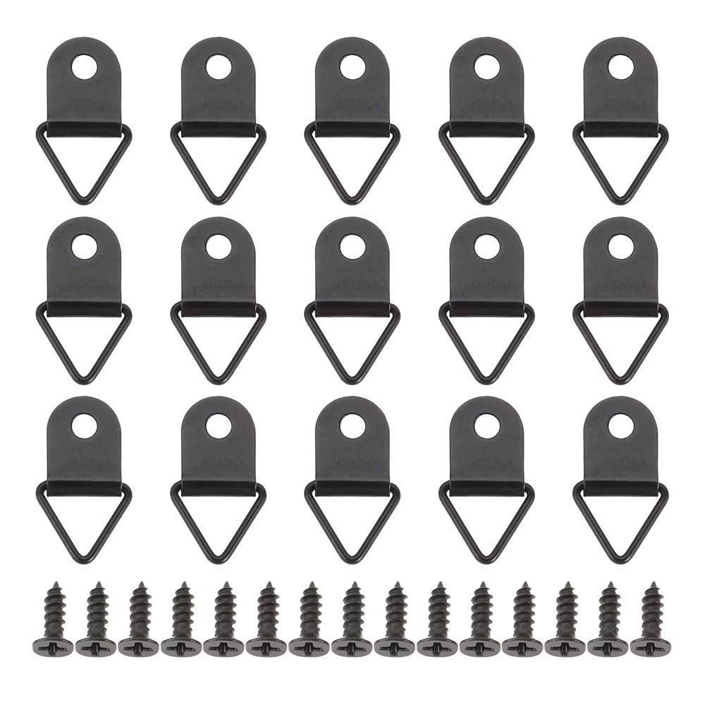 100Pcs with Screws Photo Frame Hook Iron Half Circle Ring Hanging buckle  Mirror Hanging