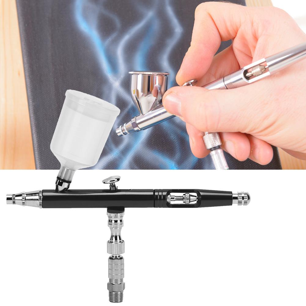 0.3mm Painting Airbrush Gun Mini Set Tail External Adjustment DIY Spray Tool 20CC40CC Black
