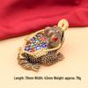 Three-Legged Golden Toad Wealth Figurine – Handcrafted Luck & Prosperity Decor for Home or Office