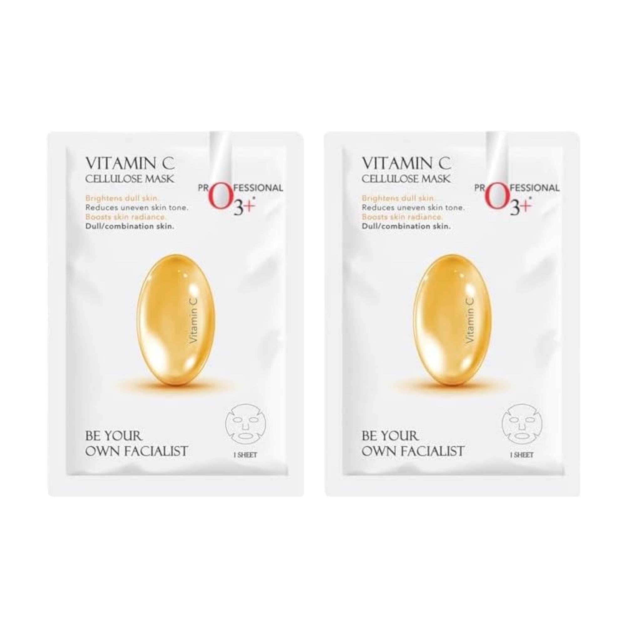 

O3+ Facialist Vitamin C Cellulose Sheet Mask 30g Pack of 2 for Pigmentation & Even Skin Tone