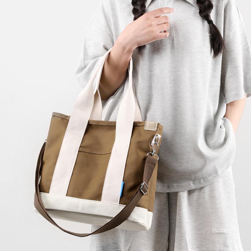 Canvas Bag Multi-pocket Cross-body Female 2024 New Mom Small Leisure Travel Small Shoulder Bag